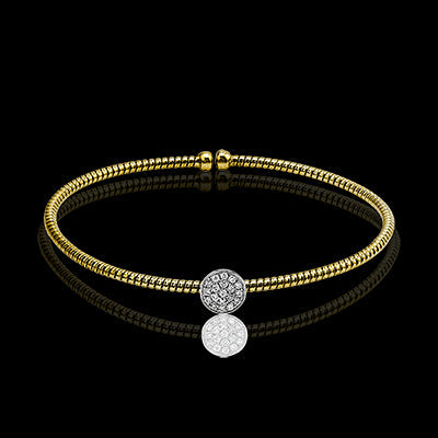 Simon G. Bangle 18k Gold (White, Yellow) 0.15 ct Diamond