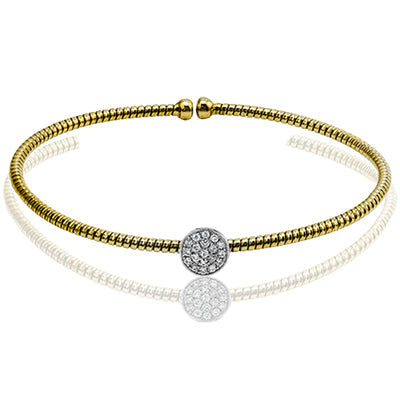 Simon G Fashion Bangle In 18K Gold With Diamonds (Yellow)