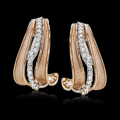 Simon G. Earring 18k Gold (Rose, White) 0.27 ct Diamond