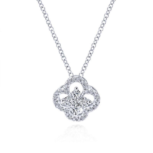 Gabriel & Co. 14k White Gold Lusso Diamond Necklace