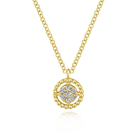 Gabriel & Co. 14k Yellow Gold Bujukan Diamond Necklace