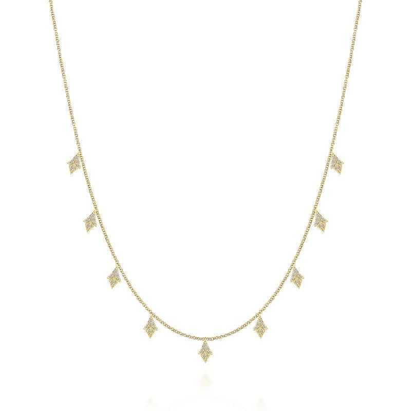 Gabriel & Co. 14k Yellow Gold Kaslique Diamond Necklace