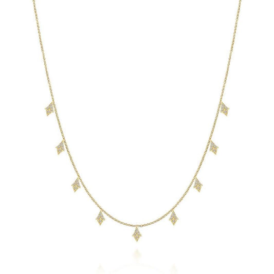 Gabriel & Co. 14k Yellow Gold Kaslique Diamond Necklace