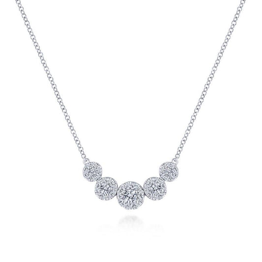 Gabriel & Co. 14k White Gold Lusso Diamond Bar Necklace