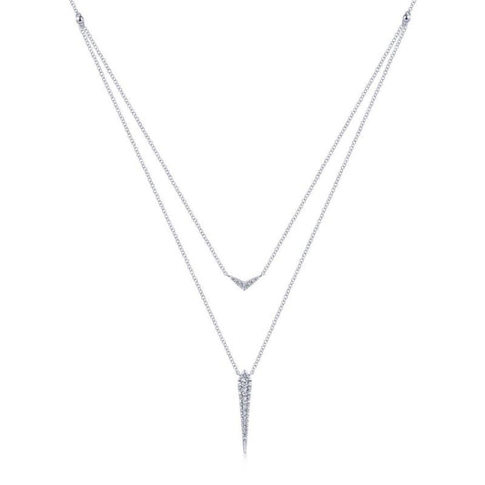 Gabriel & Co. 14k White Gold Kaslique Diamond Necklace