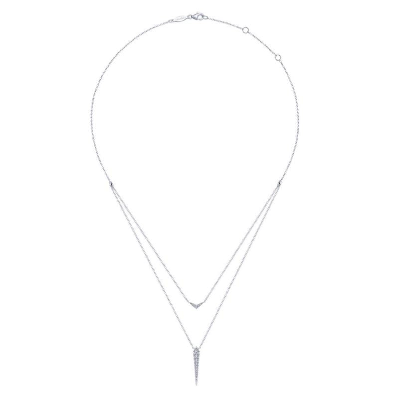 Gabriel & Co. 14k White Gold Kaslique Diamond Necklace
