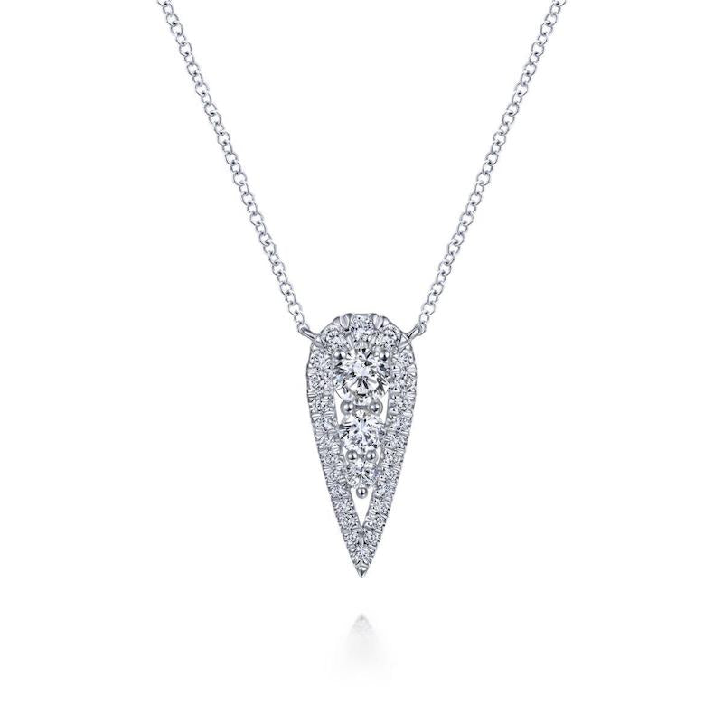 Gabriel & Co. 14k White Gold Lusso Diamond Necklace
