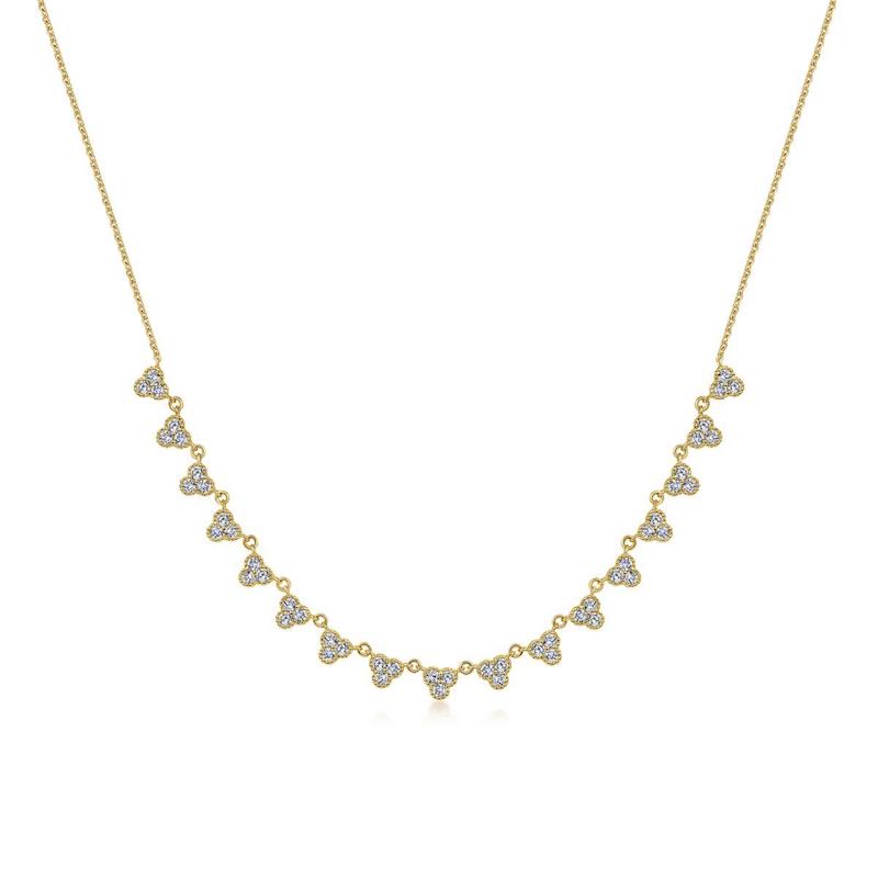 Gabriel & Co. 14k Yellow Gold Lusso Diamond Necklace