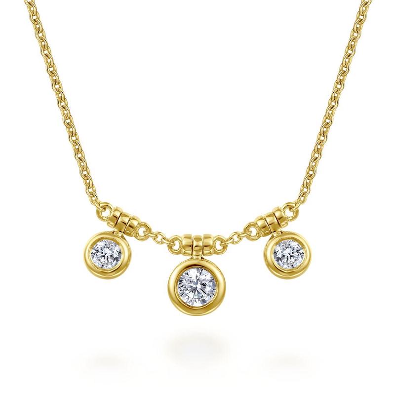 Gabriel & Co. 14k Yellow Gold Lusso Diamond Necklace