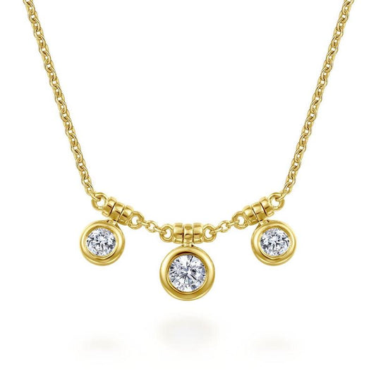 Gabriel & Co. 14k Yellow Gold Lusso Diamond Necklace