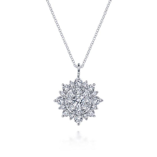 Gabriel & Co. 14k White Gold Lusso Diamond Necklace