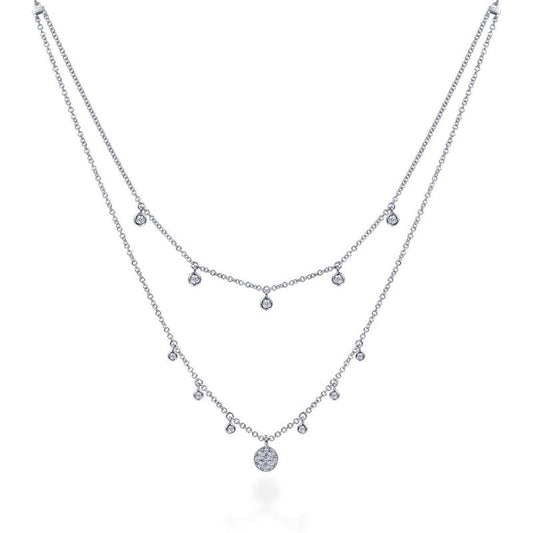 Gabriel & Co. 14k White Gold Lusso Diamond Necklace