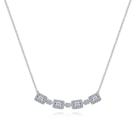 Gabriel & Co. 14k White Gold Lusso Diamond Necklace