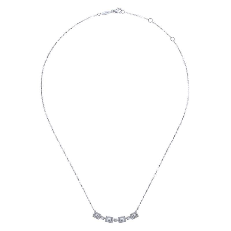 Gabriel & Co. 14k White Gold Lusso Diamond Necklace