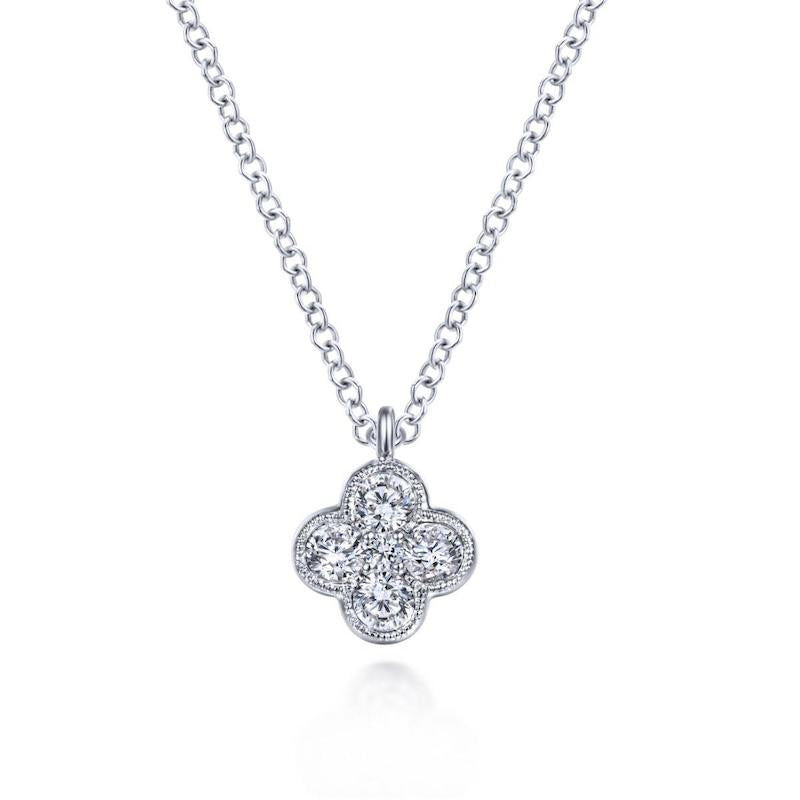 Gabriel & Co. 14k White Gold Lusso Diamond Necklace
