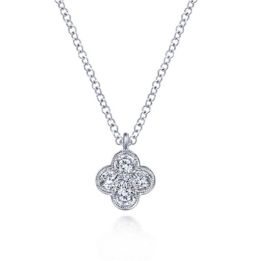 Gabriel & Co. 14k White Gold Lusso Diamond Necklace