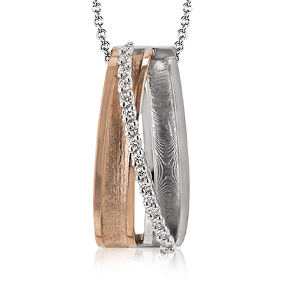 Simon G. Pendant 18k Gold (Rose, White) 0.08 ct Diamond