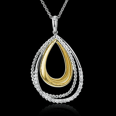 Simon G. Pendant 18k Gold (White, Yellow) 0.22 ct Diamond