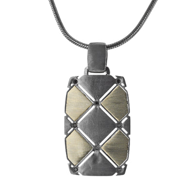 Simon G Men's Ruthenium Necklace In 14K Gold With Diamonds (Gray,Yellow)