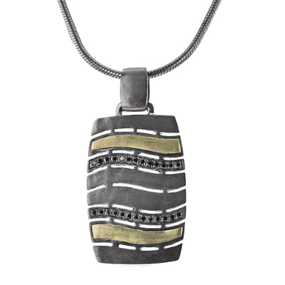 Simon G Men's Ruthenium Necklace In 14K Gold With Diamonds (Gray,Yellow)