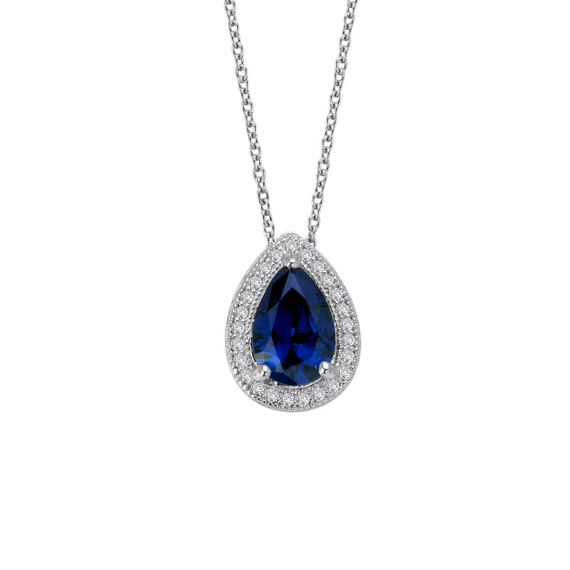 Lafonn Pear-Shaped Halo Necklace