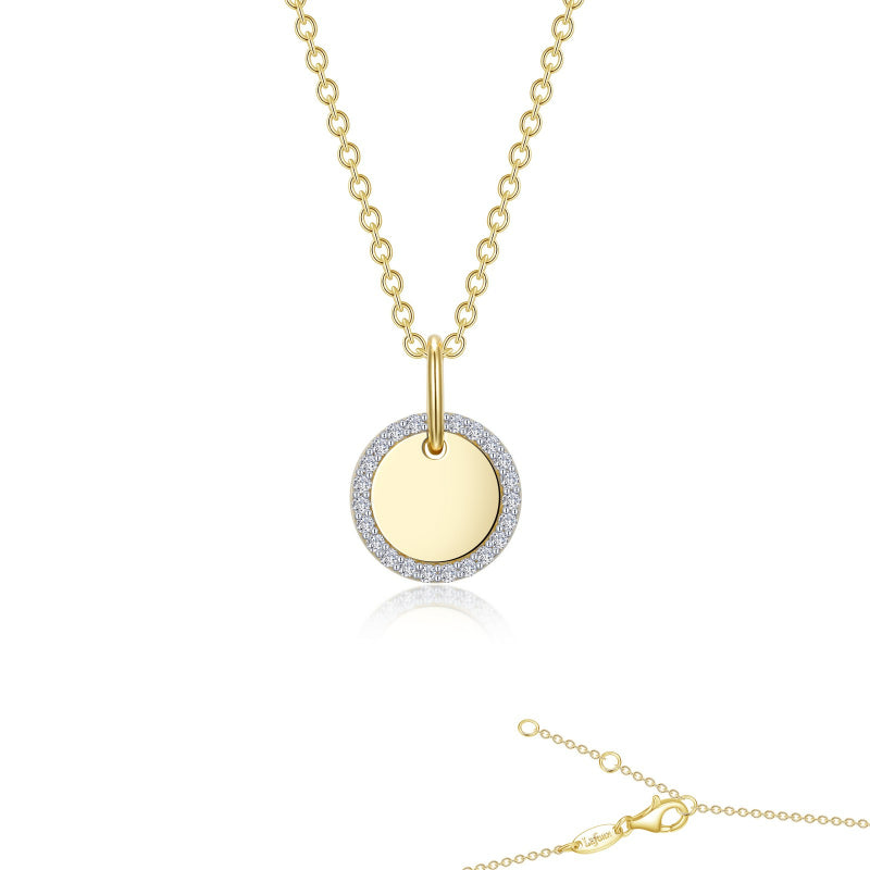 Lafonn Round Disc Pendant Necklace