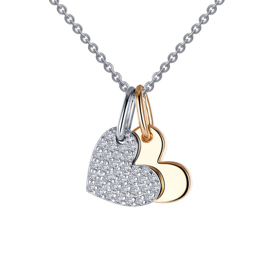 Lafonn Heart Shadow Charm Pendant Necklace