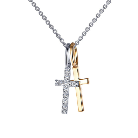 Lafonn Cross Shadow Charm Pendant Necklace