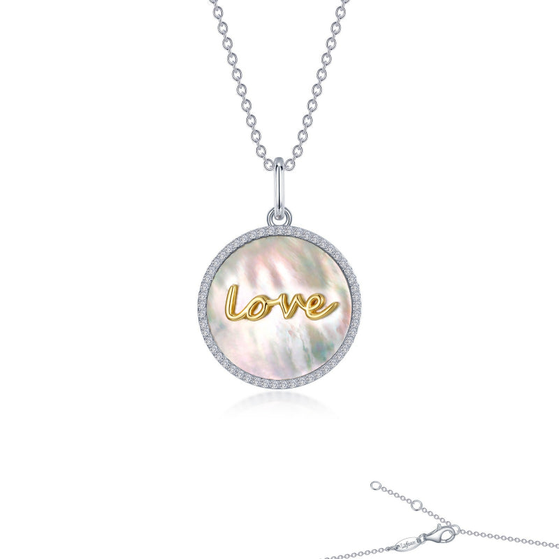 Lafonn Mother of Pearl Love Necklace
