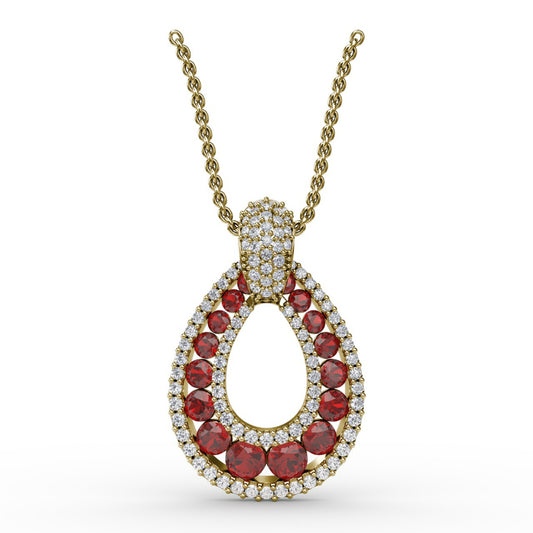 Fana Steal The Spotlight Ruby and Diamond Pendant