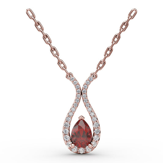 Fana Feel The Love Ruby and Diamond Pendant