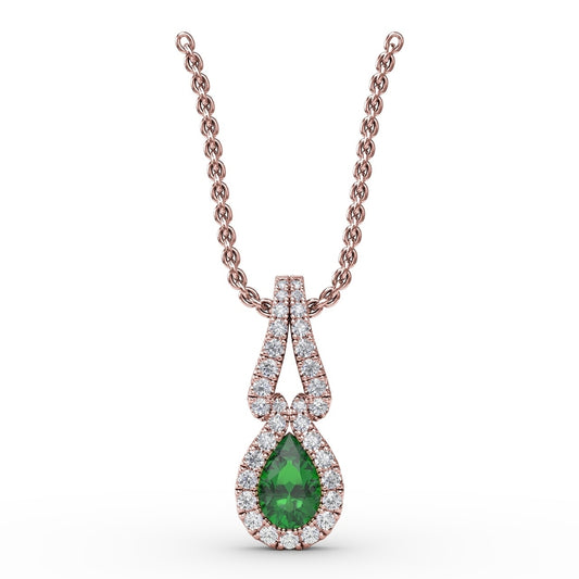 Fana Make A Statement Emerald and Diamond Pendant