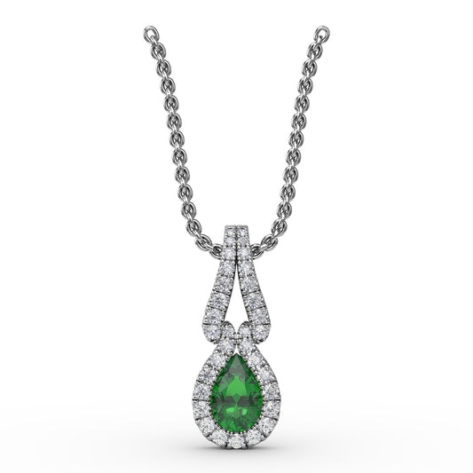 Fana Make A Statement Emerald and Diamond Pendant