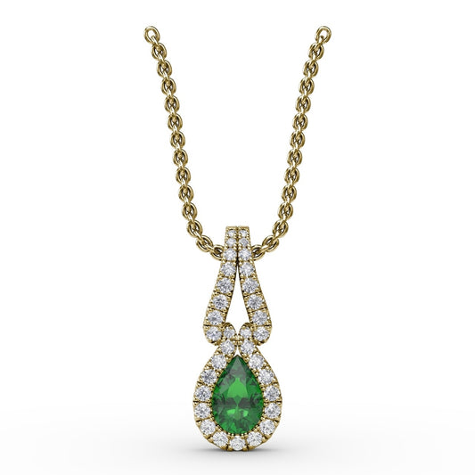 Fana Make A Statement Emerald and Diamond Pendant
