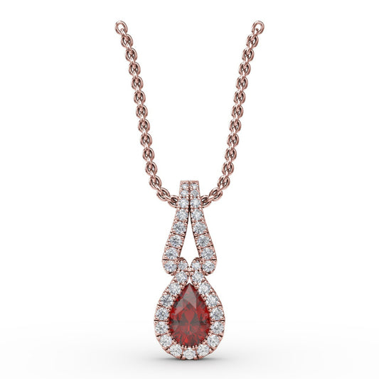 Fana Make A Statement Ruby and Diamond Pendant