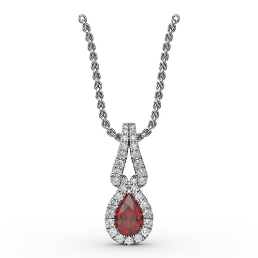 Fana Make A Statement Ruby and Diamond Pendant