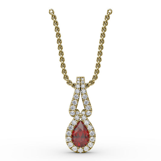 Fana Make A Statement Ruby and Diamond Pendant
