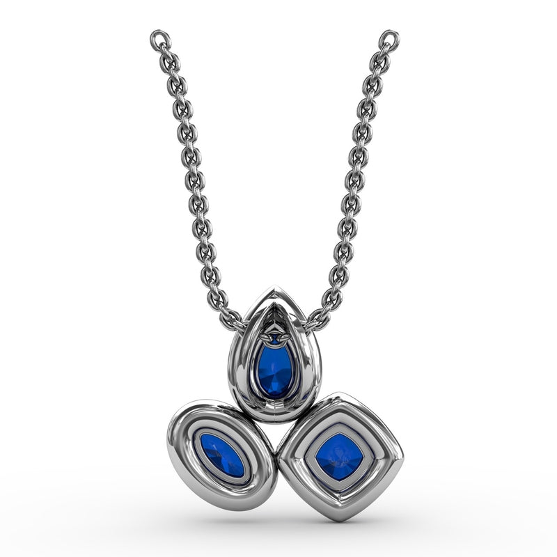 Fana Never Dull Your Shine Sapphire and Diamond Pendant