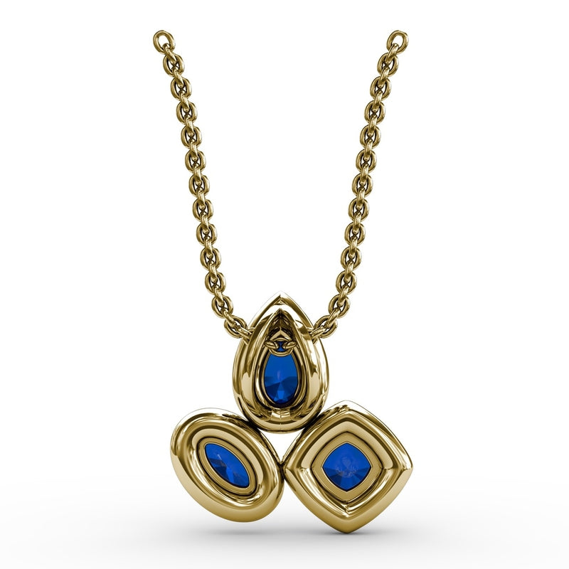 Fana Never Dull Your Shine Sapphire and Diamond Pendant