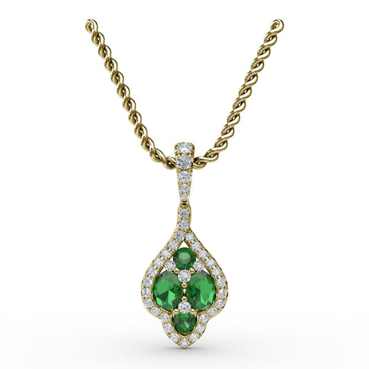 Fana Precious Emerald and Diamond Pendant