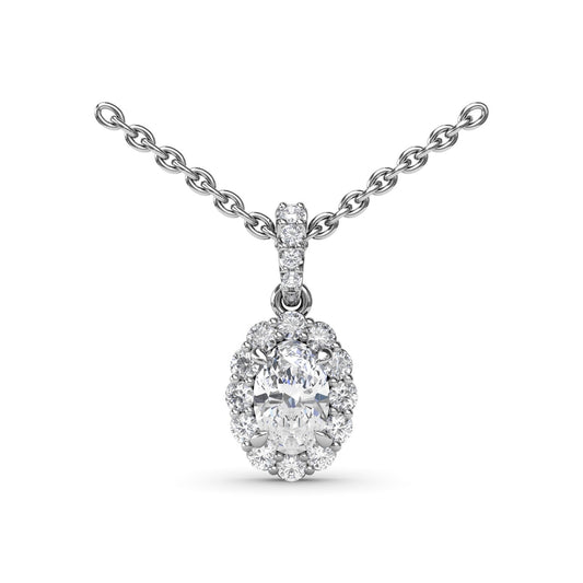 Fana Diamond Halo Necklace