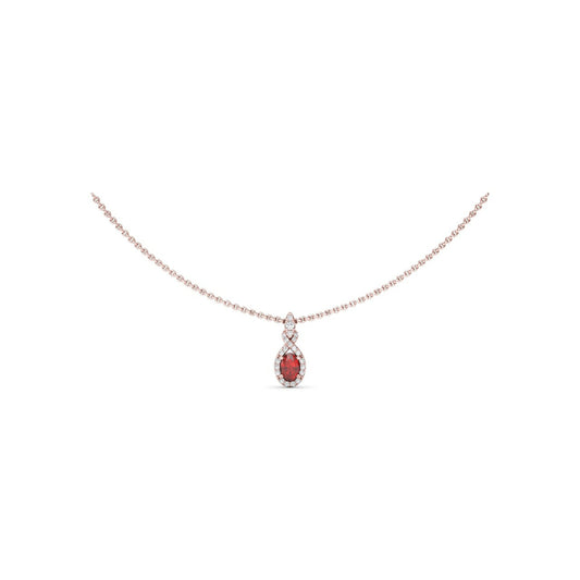 Fana Love Knot Ruby and Diamond Pendant