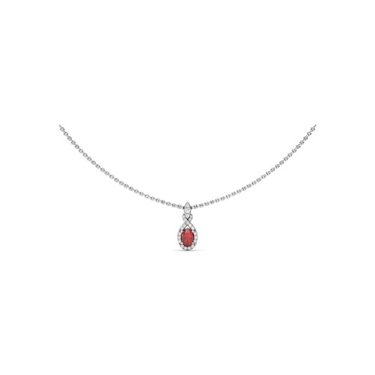 Fana Love Knot Ruby and Diamond Pendant