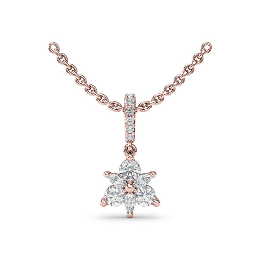Fana Trio Stud with Marquise Diamond Pendant