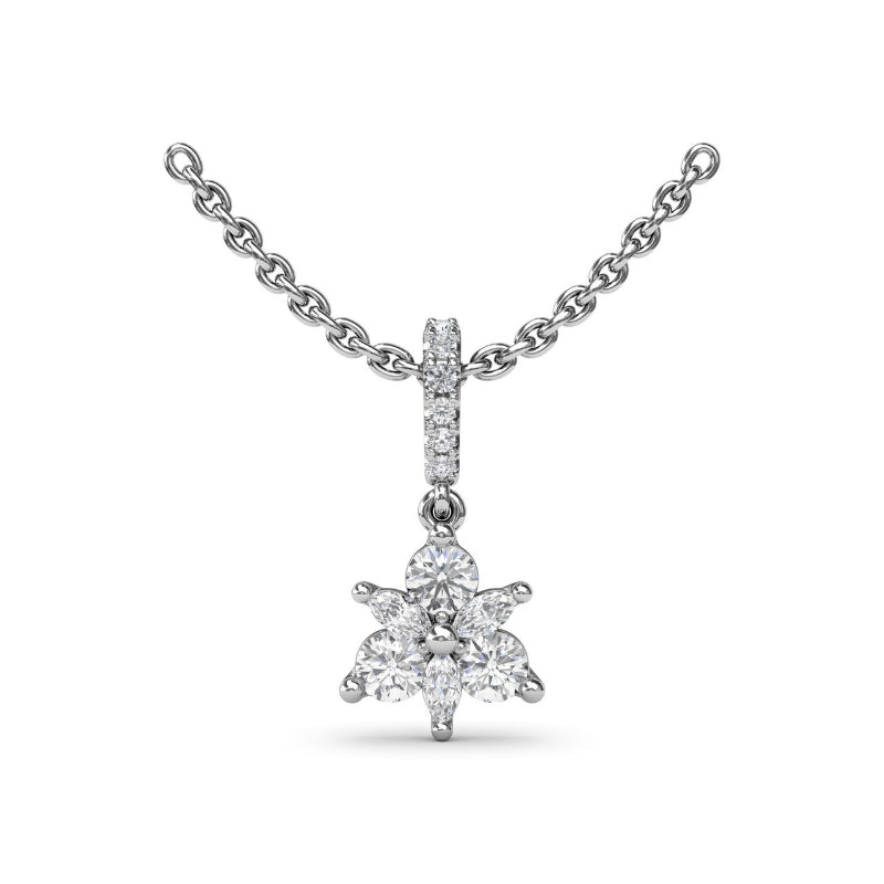 Fana Trio Stud with Marquise Diamond Pendant