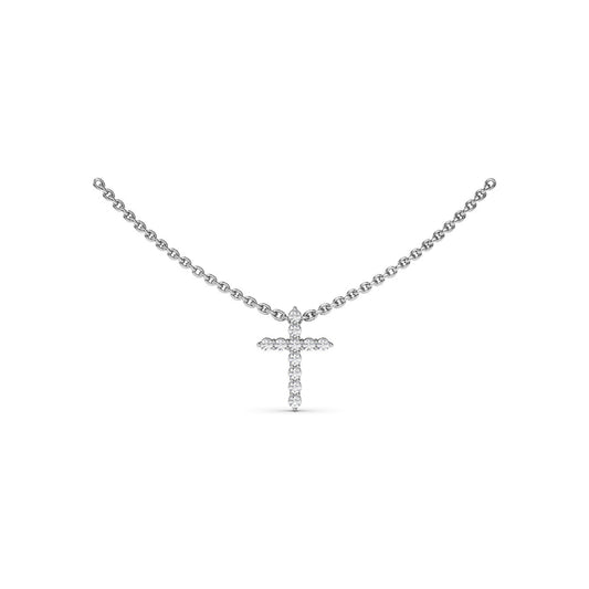 Fana Diamond Prong Cross Necklace