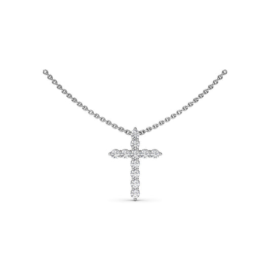 Fana Diamond Prong Cross Necklace