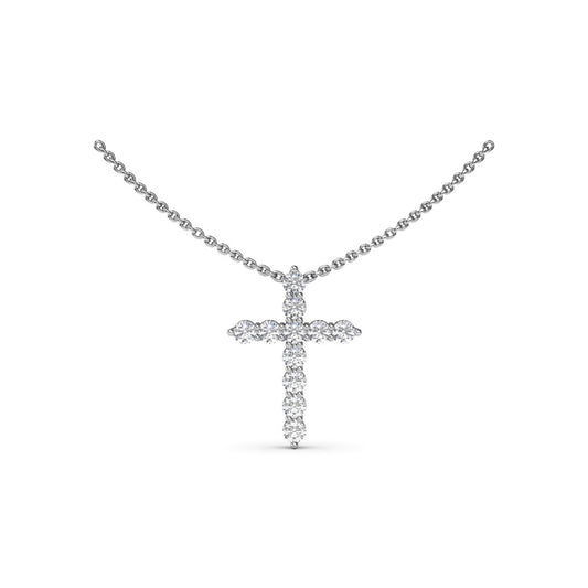 Fana Diamond Prong Cross Necklace