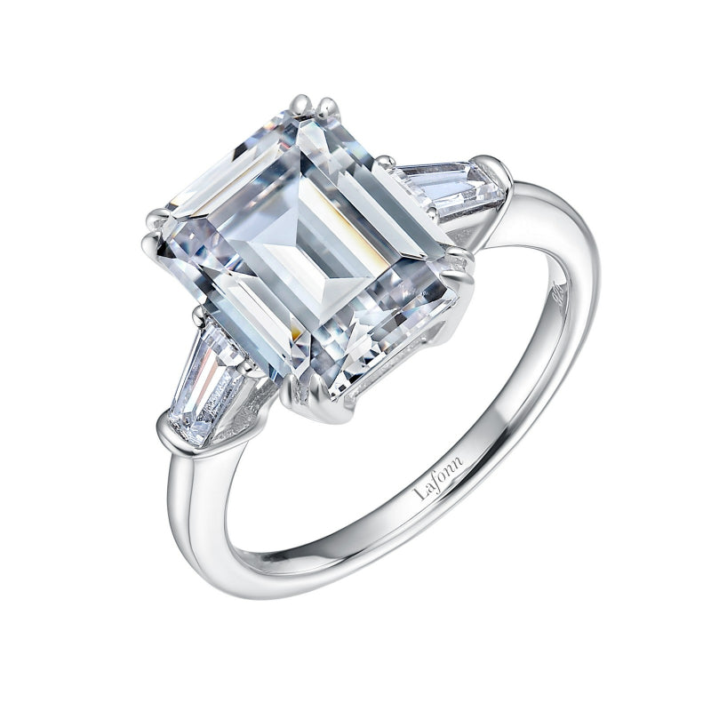 Lafonn Classic Three-Stone Engagement Ring