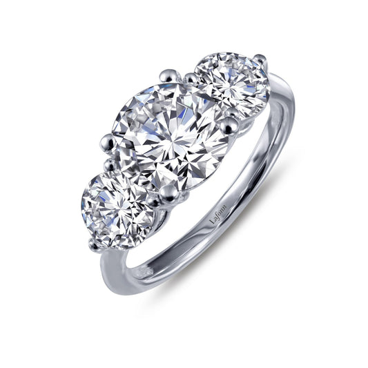 Lafonn Classic Three-Stone Engagement Ring